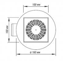 Душевой трап Орио 100х100мм, с выпуском 50 мм регулируемый с мет.реш. ТО-3210-2