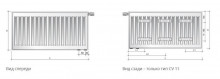 Стальной радиатор Purmo 11 VC 50х40 см нижнее подключение (00022650)-3