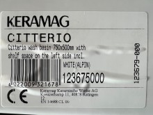 Умывальник Keramag Citterio 75x50 123675-7