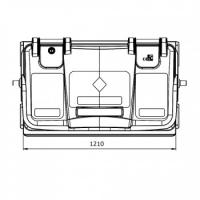 Мусорный контейнер Ese MGB 660 л с плоской крышкой серый   -3