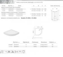 Душевой уголок New Trendy SUVIA R55 80x80x185 + поддон MARO+сифон ZS-0001-3