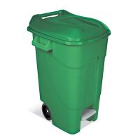 Контейнер для мусора Tayg 120 л с педалью, зелёный 426001-0