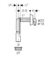 Сифон для стиральной машины Geberit  внутристенный с уплотнительной манжеткой 152.235.21.1-1