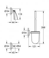 Унитаз подвесной Grohe Bau Ceramic в комплекте с инсталляцией Rapid SL и аксессуарами Essentials   (39351000+38772001+40407001)-8