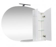 Зеркало-шкаф АКВА РОДОС Глория 105 см с подсветкой и пеналом справа АР0002080-2