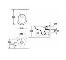 Унитаз подвесной Villeroy & Boch O.Novo Direct Flush с сиденьем микролифт  (5660HR01)-1