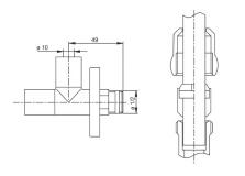 Угловой вентиль Bonomini для подключения смесителя хром 3/8*1/2 0599OT24S7-1