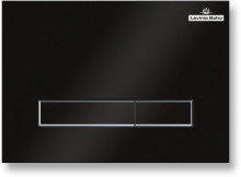 Стеклянная клавиша смыва Lavinia Boho RelFix толщина 1,4 см черный, с хромированной кромкой по периметру 3805003B-0