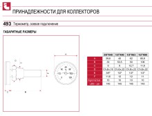Термометр Itap осевое подключение 15*x63 493B01263P-2