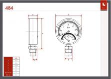 Термоманометр Itap боковое подключение ДУ15 484B012-1