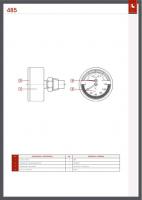 Термоманометр Itap осевое подключение ДУ15 485B012-2
