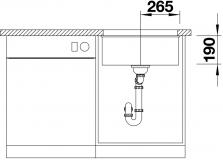 Кухонная мойка Blanco SUBLINE 500-U из силгранита жемчужный (523435)-1