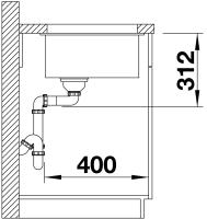 Кухонная мойка Blanco SUBLINE 500-U из силгранита жемчужный (523435)-2