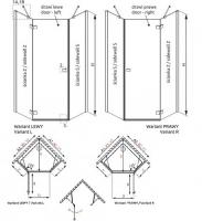 Душевая стенка Radaway Essenza Pro PTJ 100 Z x 100 S (2 стенки) 10100300-01-01-1