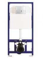 Унитаз подвесной Villeroy & Boch O.Novo Direct Flush в комплекте с инсталляцией Berges Novum и кнопкой L3 040213+5660HR01-8