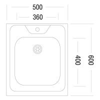 Кухонная мойка Ukinox Стандарт накладная STD500.600 ---4C 0C--1