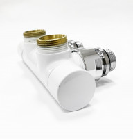 Комплект вентильных головок Caleido подключение 50 мм, выход в стену, белый 101020-0