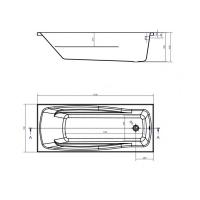 Ванна акриловая Cersanit Ванна акриловая 170*70 см LANA с ножками S301-163   (S301-163)-1