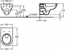 Унитаз подвесной Keramag Renova в комплекте с инсталляцией Universal и сиденьем 515005000+203040000+573015000-4